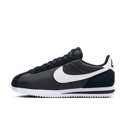 Overkicks - Nike Cortez Nylon Black White (Womens) (DZ2795-001) - vista lateral