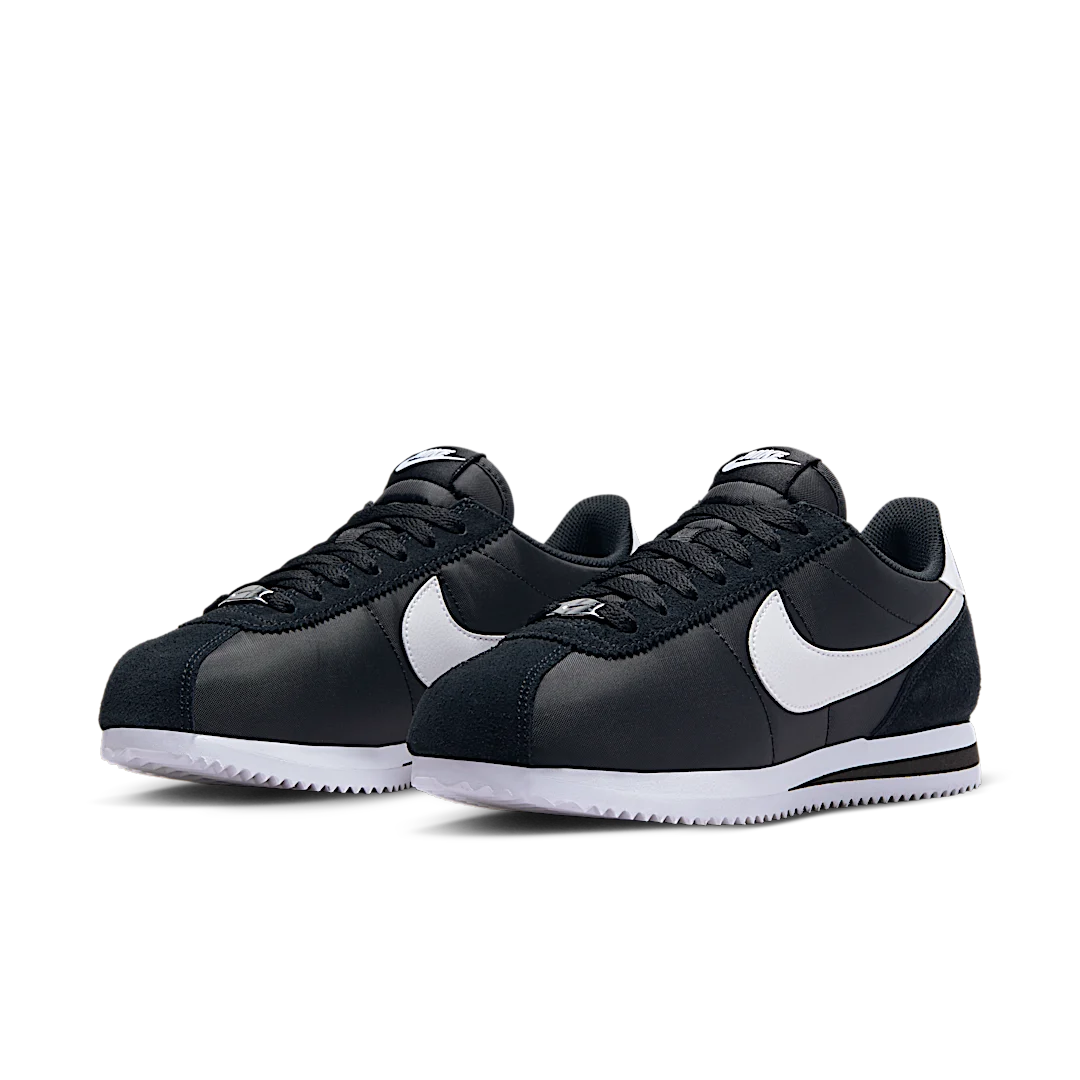 Overkicks - Nike Cortez Nylon Black White (Womens) (DZ2795-001) - vista trasera