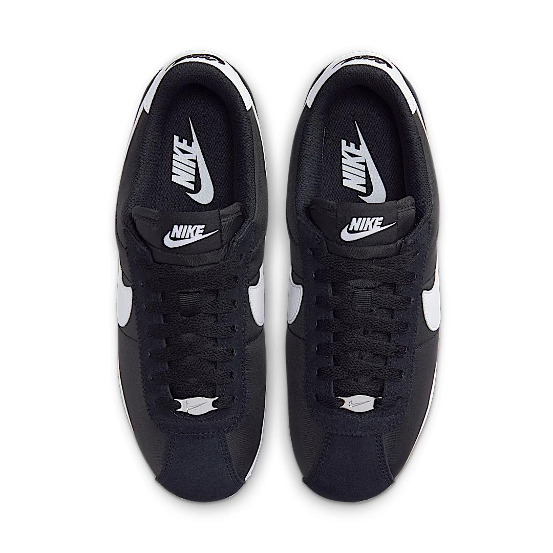Overkicks - Nike Cortez Nylon Black White (Womens) (DZ2795-001) - par completo