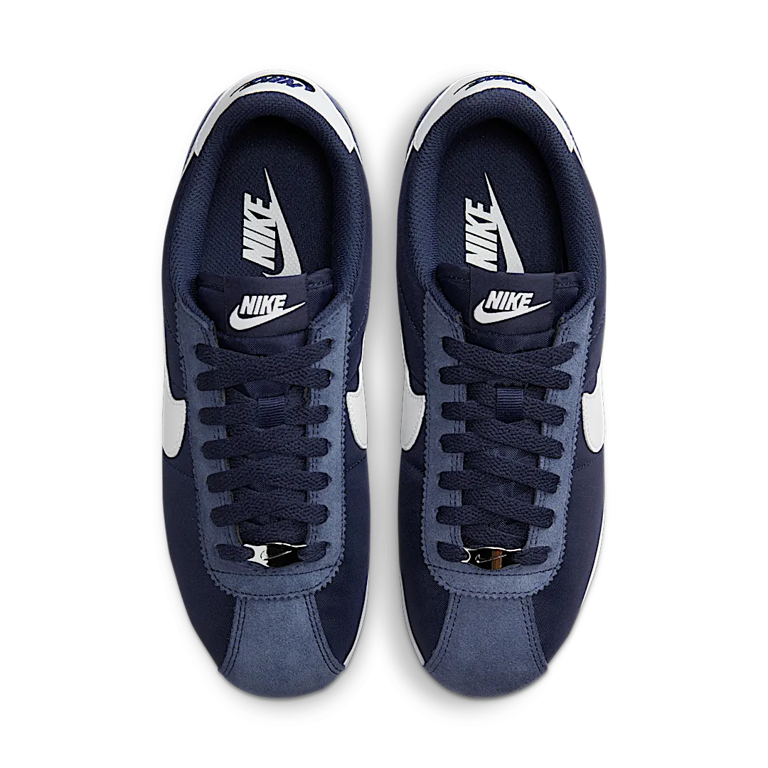 Overkicks - Nike Cortez Nylon Midnight Navy White (Womens) (DZ2795-400) - par completo