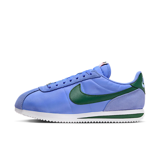 Overkicks - Nike Cortez Textile Royal Pulse White Black Fir (Womens) (DZ2795-402) - vista lateral