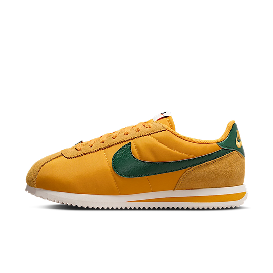 Overkicks - Nike Cortez Textile Yellow Ochre Gorge Green (Womens) (DZ2795-702) - vista lateral