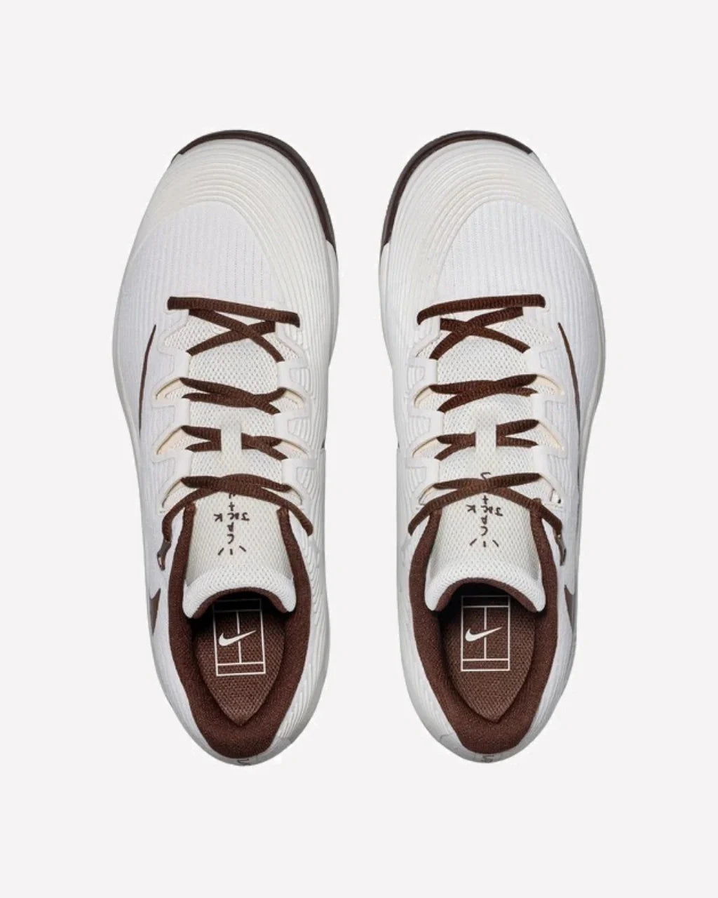 Overkicks - Nike Court Air Zoom Vapor 12 HC Travis Scott Pale Ivory (JJ2180-100) - imagen 4
