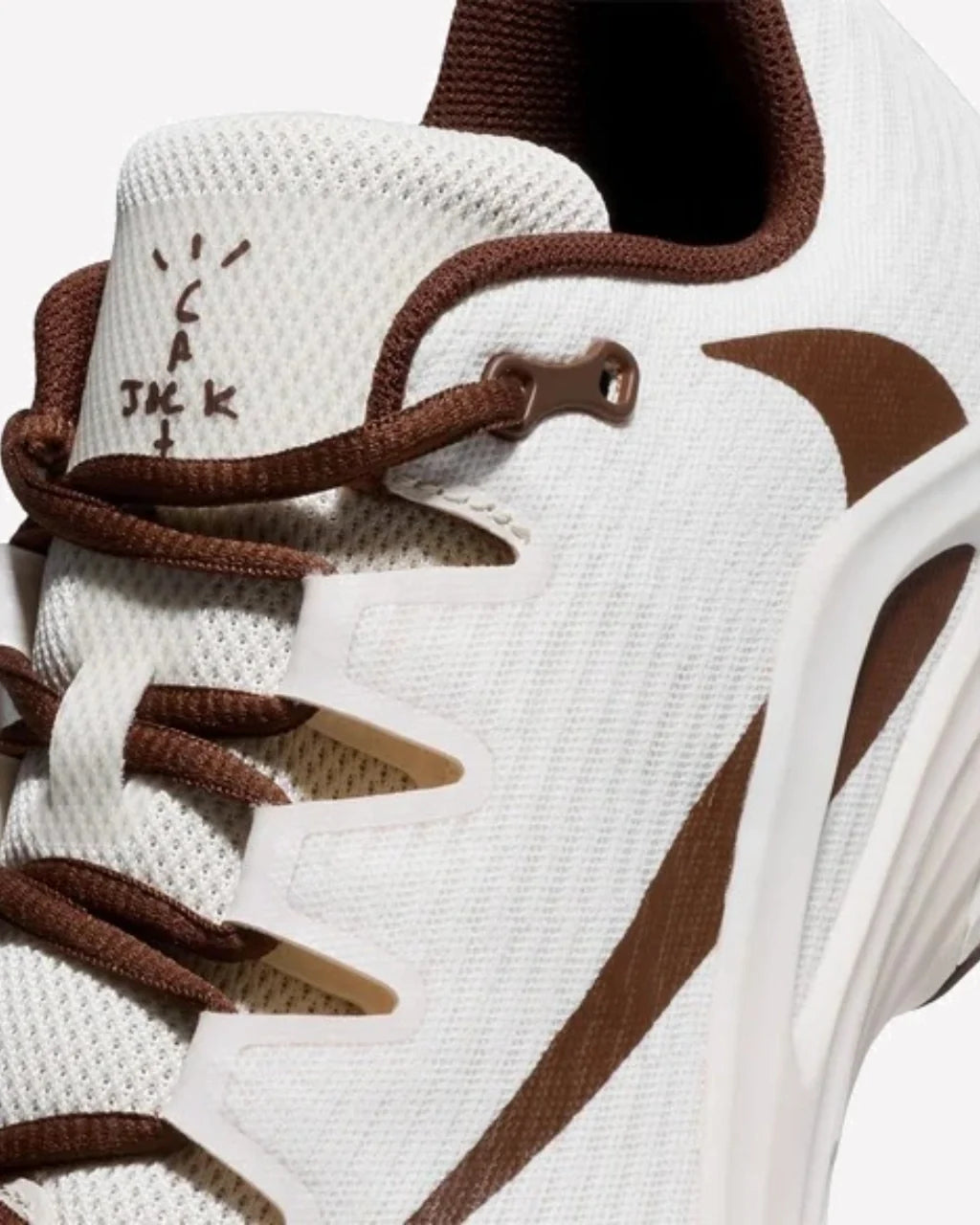 Overkicks - Nike Court Air Zoom Vapor 12 HC Travis Scott Pale Ivory (JJ2180-100) - imagen 7