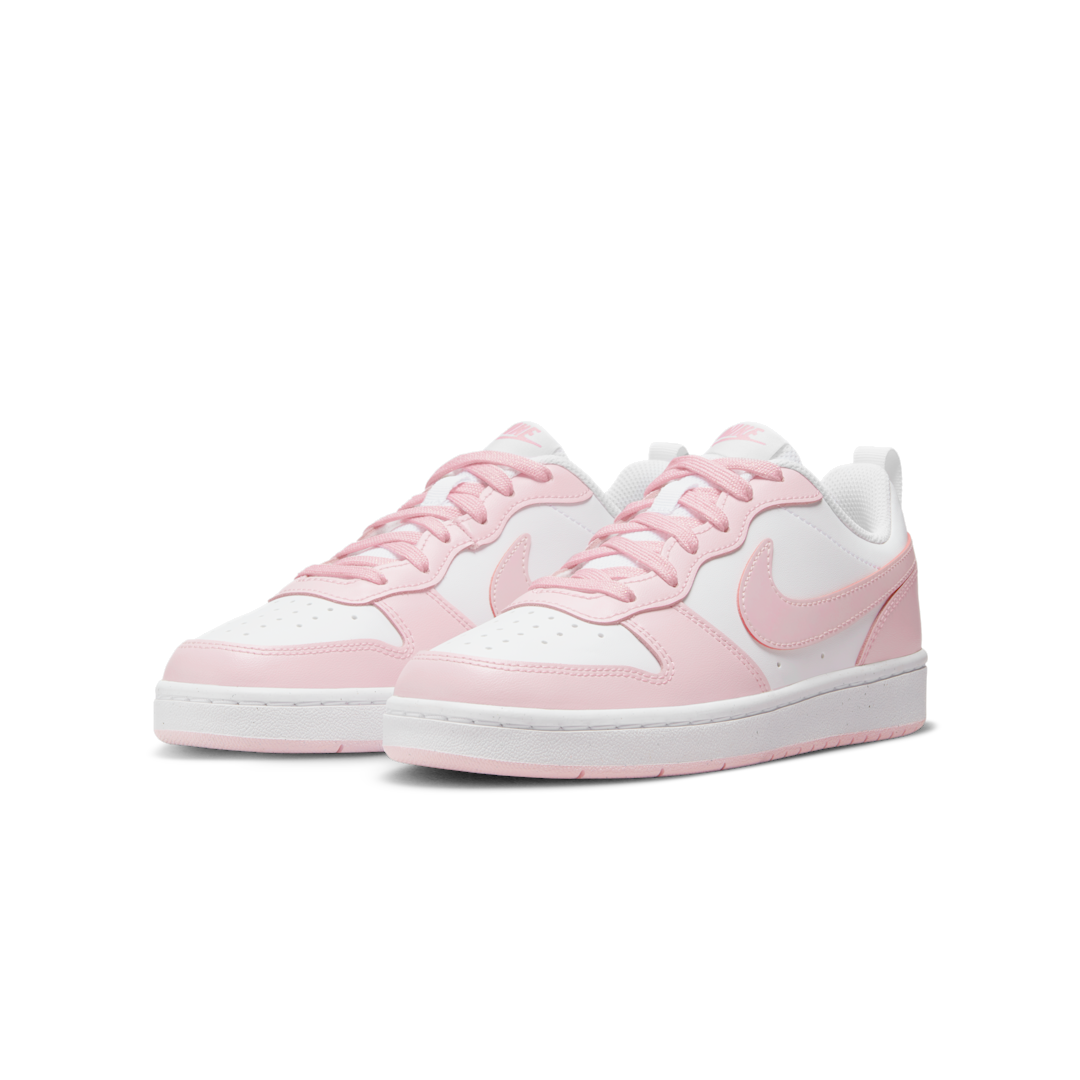 Overkicks - Nike Court Borough Low 2 SE White Pink Foam (GS) (DQ0492-100) - imagen 2