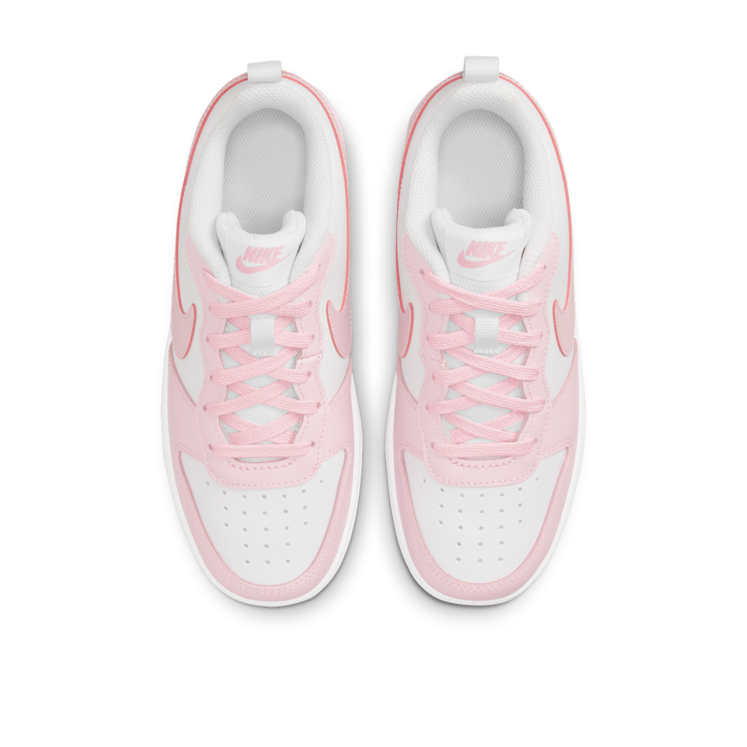 Overkicks - Nike Court Borough Low 2 SE White Pink Foam (GS) (DQ0492-100) - imagen 3