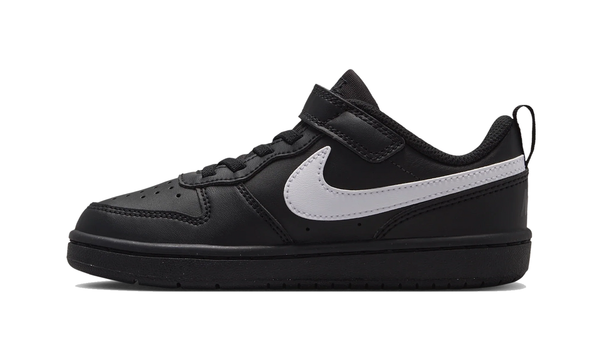 Overkicks - Nike Court Borough Low Recraft Black White Black (PS) (DV5457-013) - vista lateral
