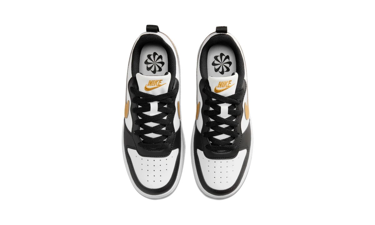 Overkicks - Nike Court Borough Low Recraft Black White Metallic Gold (GS) (DV5456-008) - imagen 5