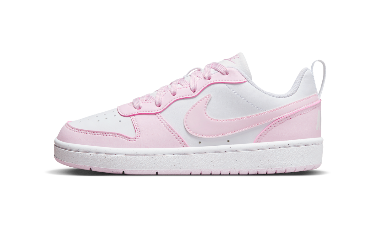 Overkicks - Nike Court Borough Low Recraft Pink Foam White (GS) (DV5456-105) - vista lateral