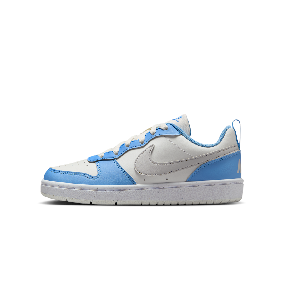 Overkicks - Nike Court Borough Low Recraft Summit White Cobalt Pulse White Vast Grey (GS) (DV5456-128) - vista lateral