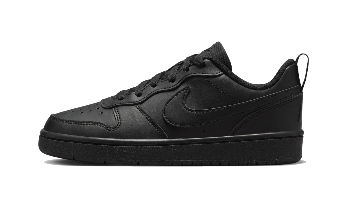 Overkicks - Nike Court Borough Low Recraft Triple Black (GS) (DV5456-002) - vista lateral