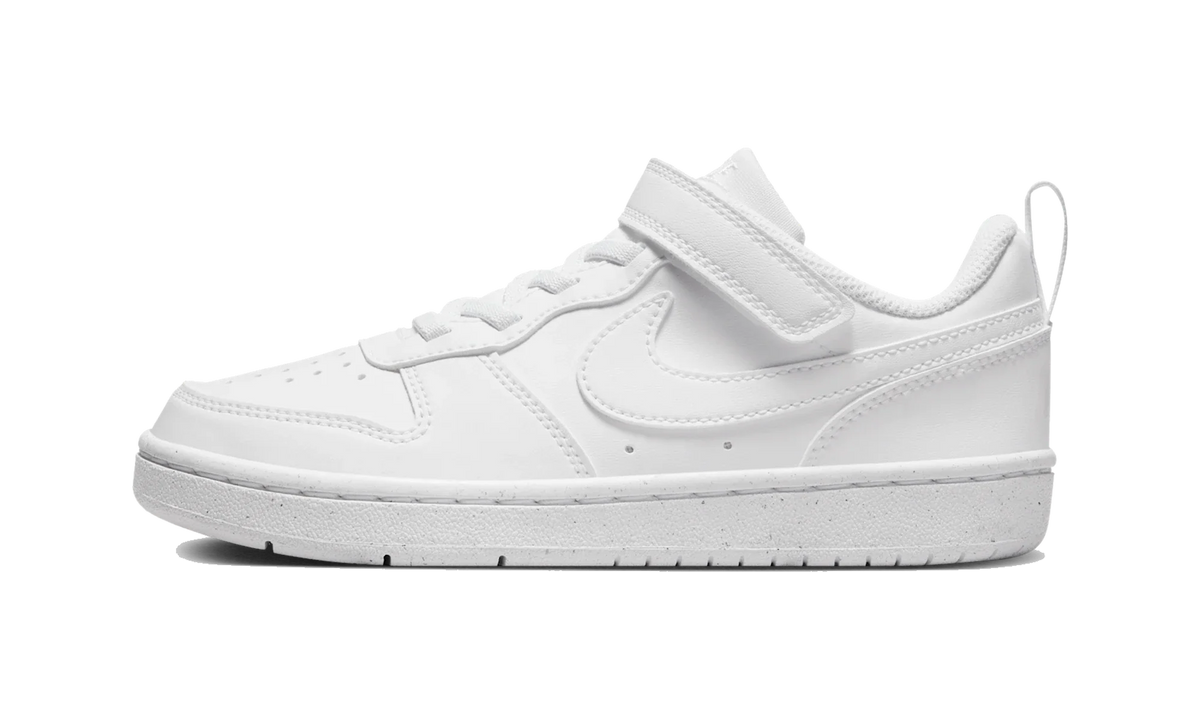 Overkicks - Nike Court Borough Low Recraft Triple White (PS) (DV5457-106) - vista lateral