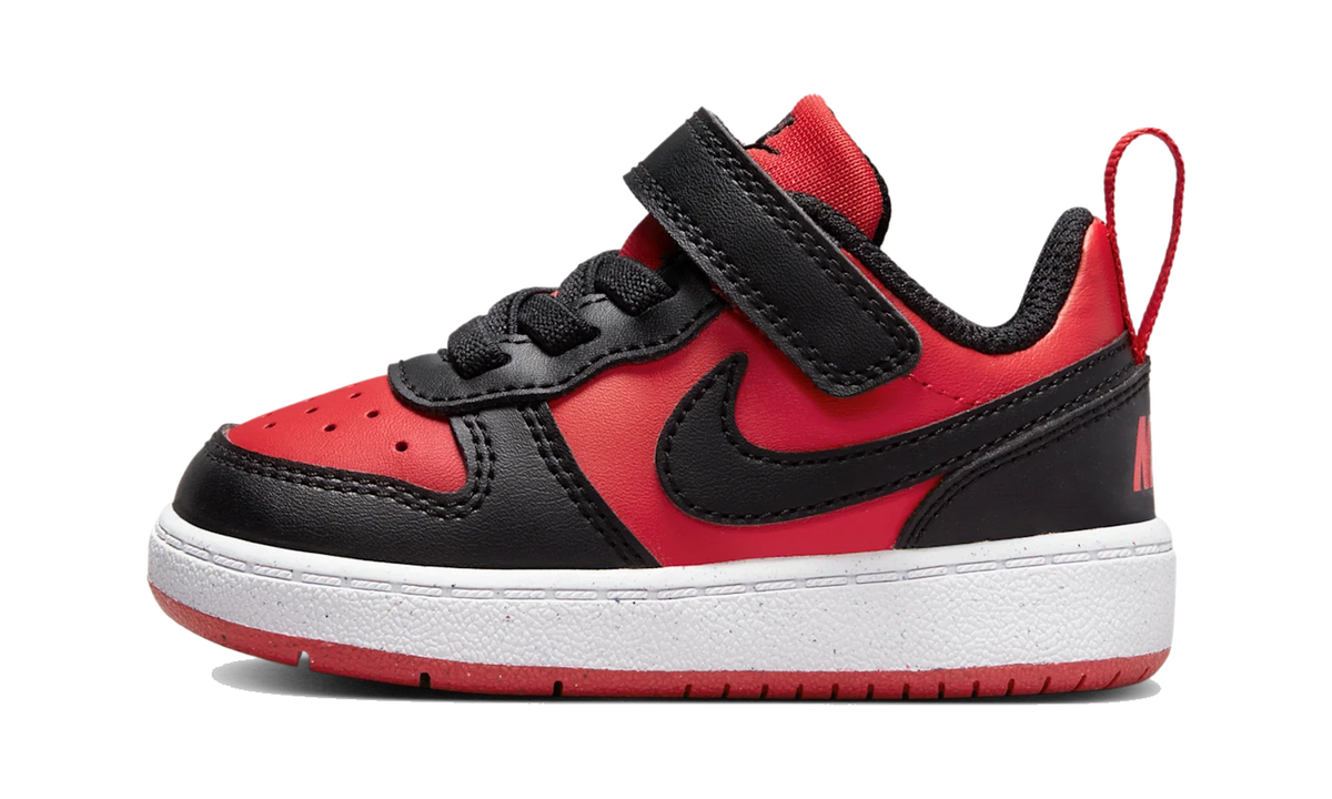 Overkicks - Nike Court Borough Low Recraft University Red Black (TD) (DV5458-600) - vista lateral