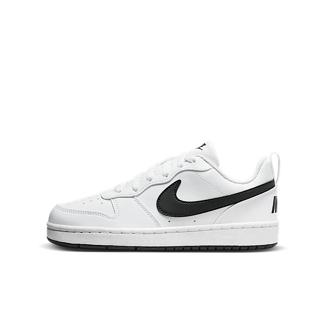 Overkicks - Nike Court Borough Low Recraft White Black (GS) (DV5456-104) - vista lateral