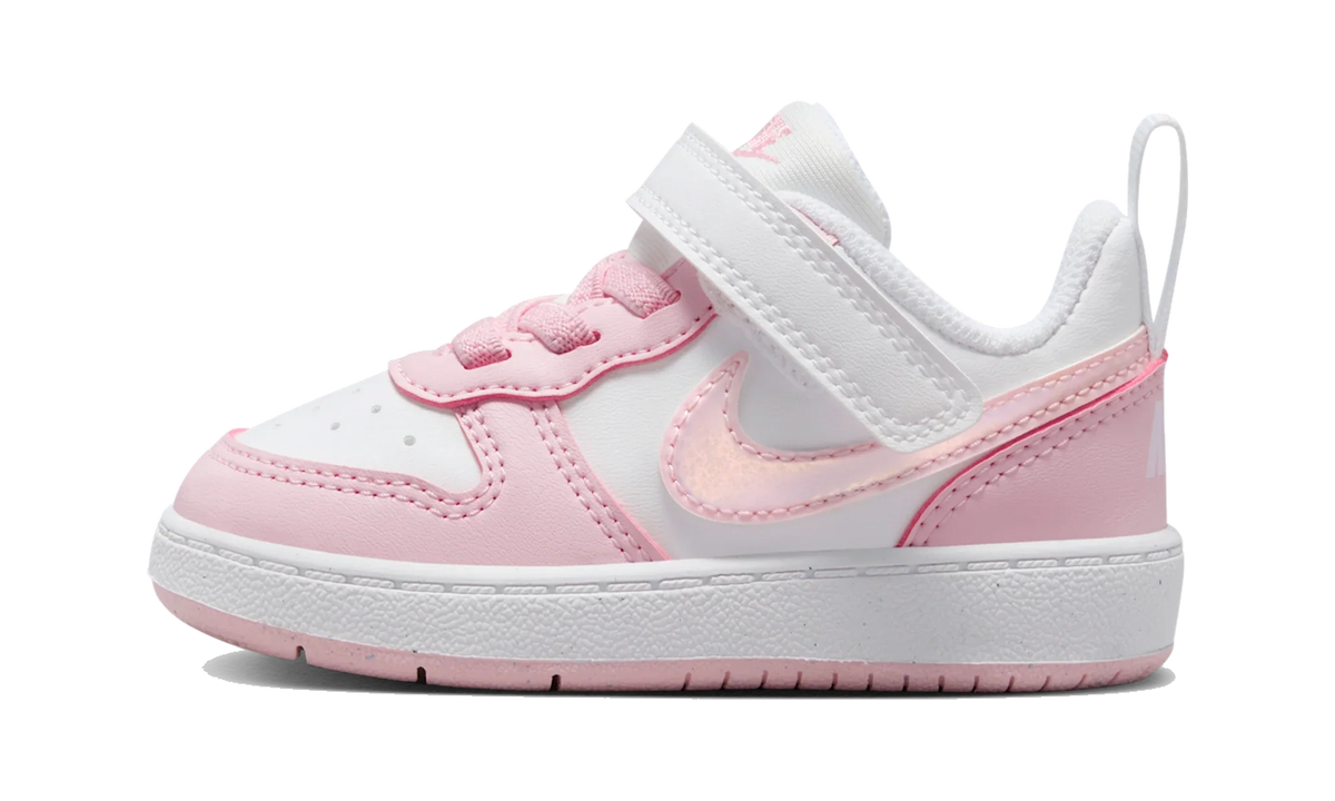 Overkicks - Nike Court Borough Low Recraft White Pink Foam (TD) (DV5458-105) - vista lateral