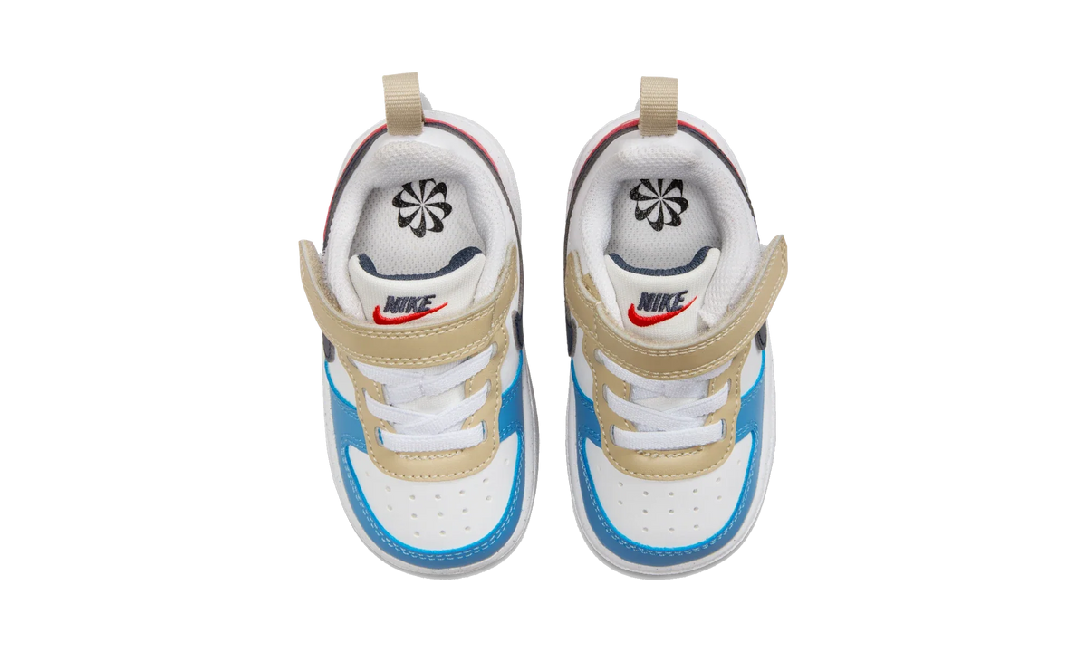 Overkicks - Nike Court Borough Low Recraft White Thunder Blue Light Crimson (TD) (DV5458-124) - imagen 5
