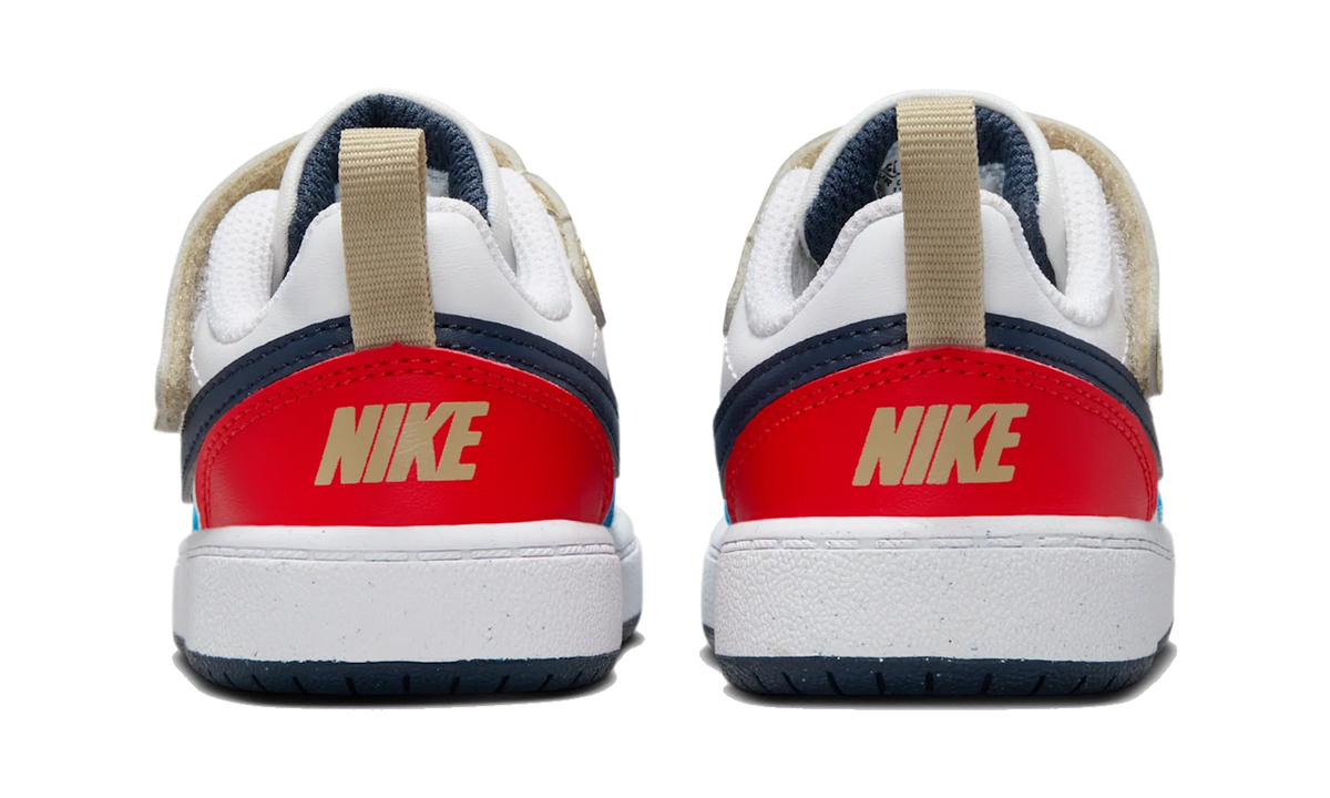 Overkicks - Nike Court Borough Low Recraft White Thunder Blue Light Crimson (TD) (DV5458-124) - imagen 6