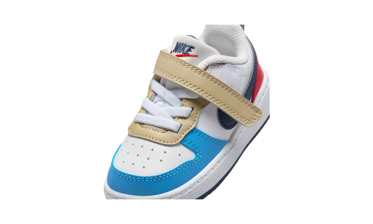 Overkicks - Nike Court Borough Low Recraft White Thunder Blue Light Crimson (TD) (DV5458-124) - imagen 7