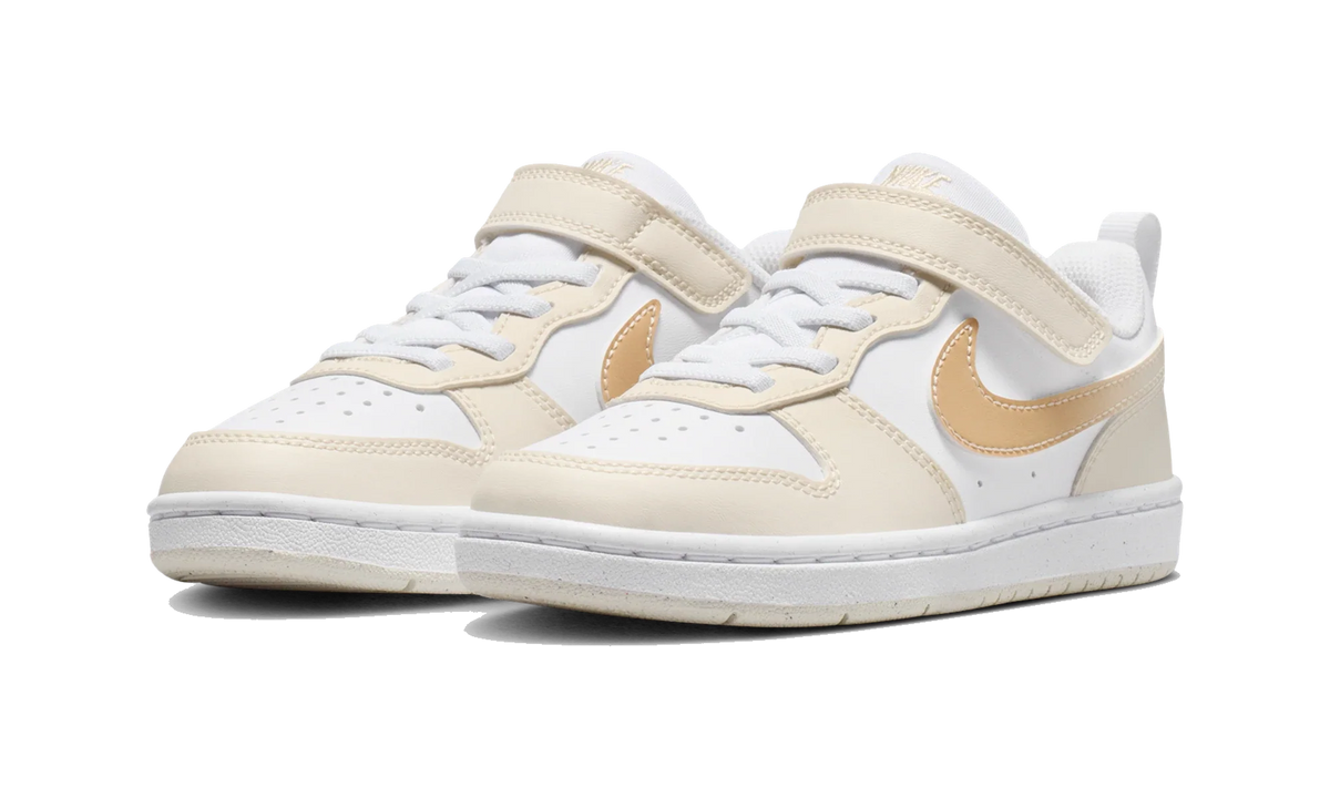 Overkicks - Nike Court Borough Low White Chalk Shimmer (PS) (IR5463-100) - imagen 2