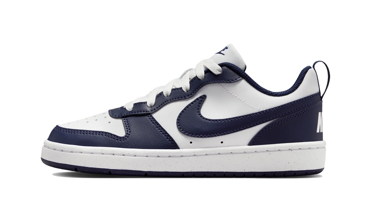 Overkicks - Nike Court Borough Low White Midnight Navy (GS) (IQ2722-100) - vista lateral