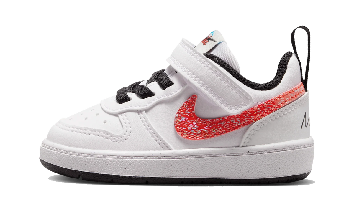Overkicks - Nike Court Borough Low White Multi-Color (TD) (IR1528-100) - vista lateral