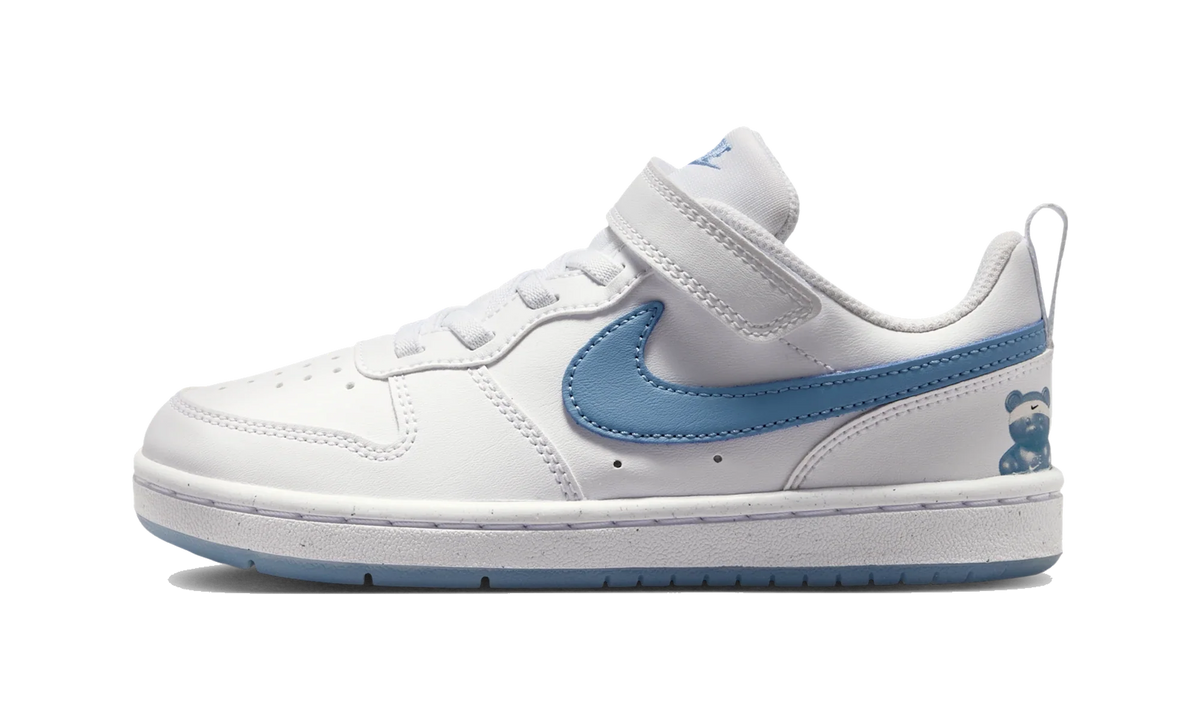 Overkicks - Nike Court Borough Low White Work Blue (PS) (IR3999-100) - vista lateral