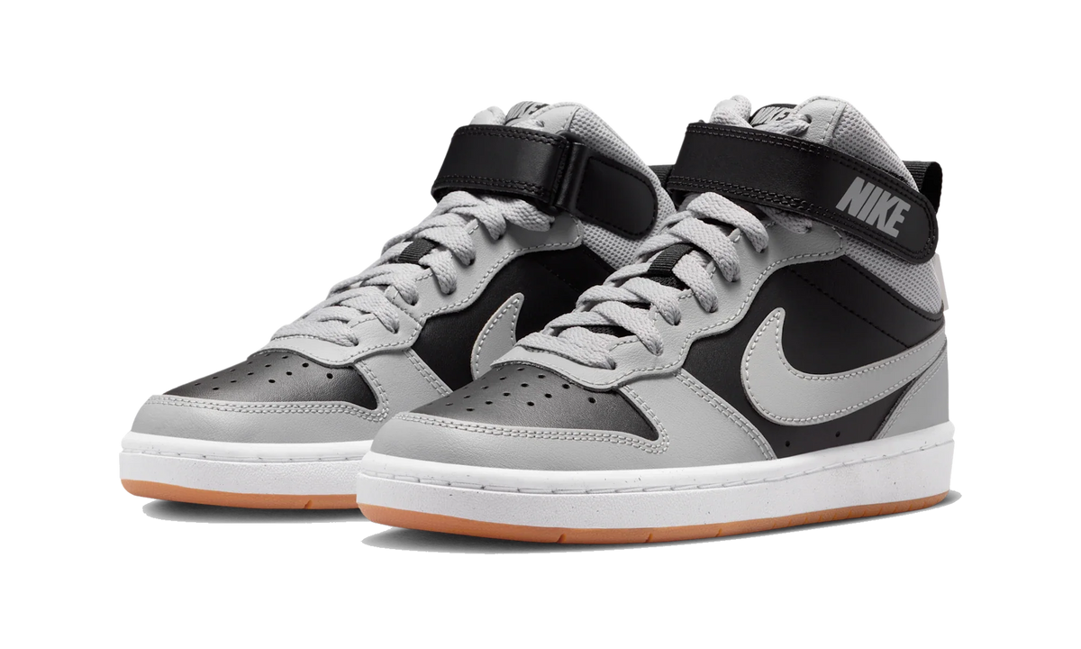 Overkicks - Nike Court Borough Mid 2 Black Light Smoke Grey Gum (GS) (CD7782-016) - imagen 2