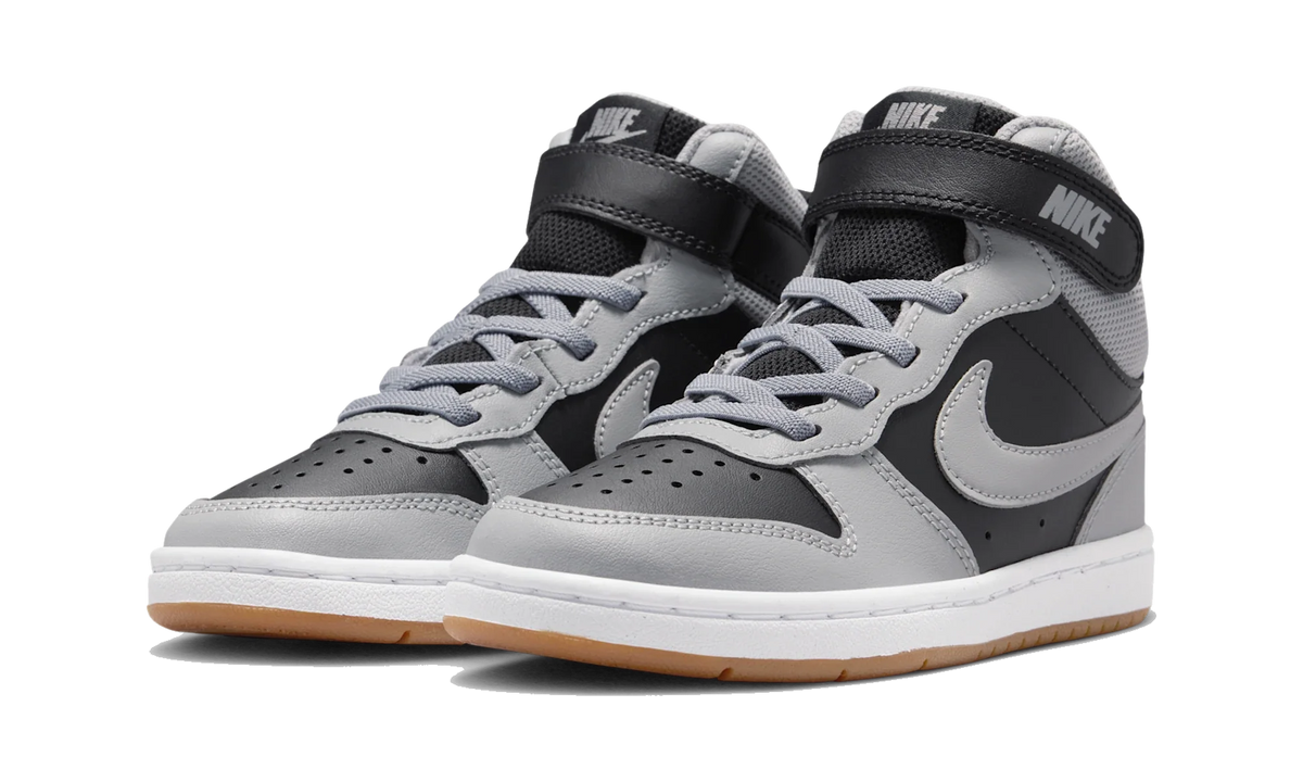 Overkicks - Nike Court Borough Mid 2 Black Light Smoke Grey Gum (PS) (CD7783-016) - imagen 2