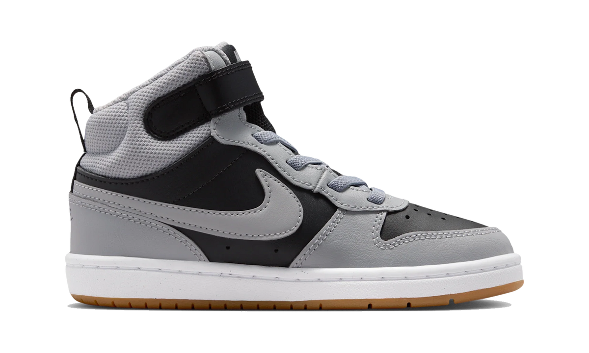Overkicks - Nike Court Borough Mid 2 Black Light Smoke Grey Gum (PS) (CD7783-016) - imagen 4