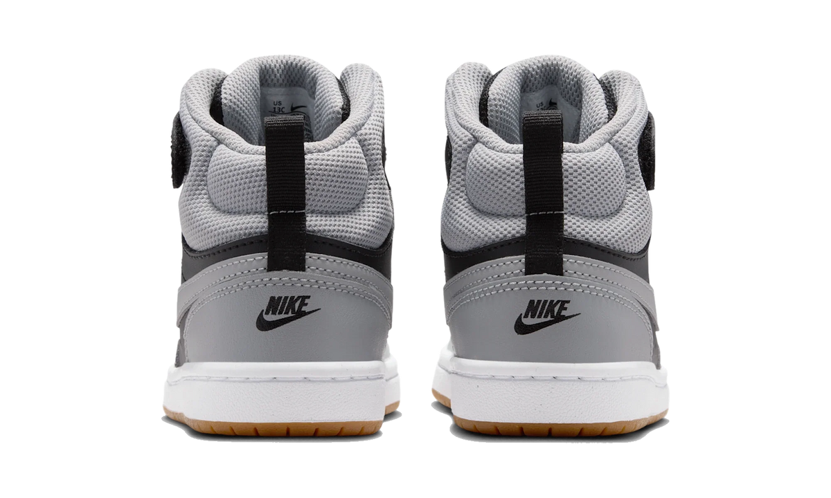 Overkicks - Nike Court Borough Mid 2 Black Light Smoke Grey Gum (PS) (CD7783-016) - imagen 6
