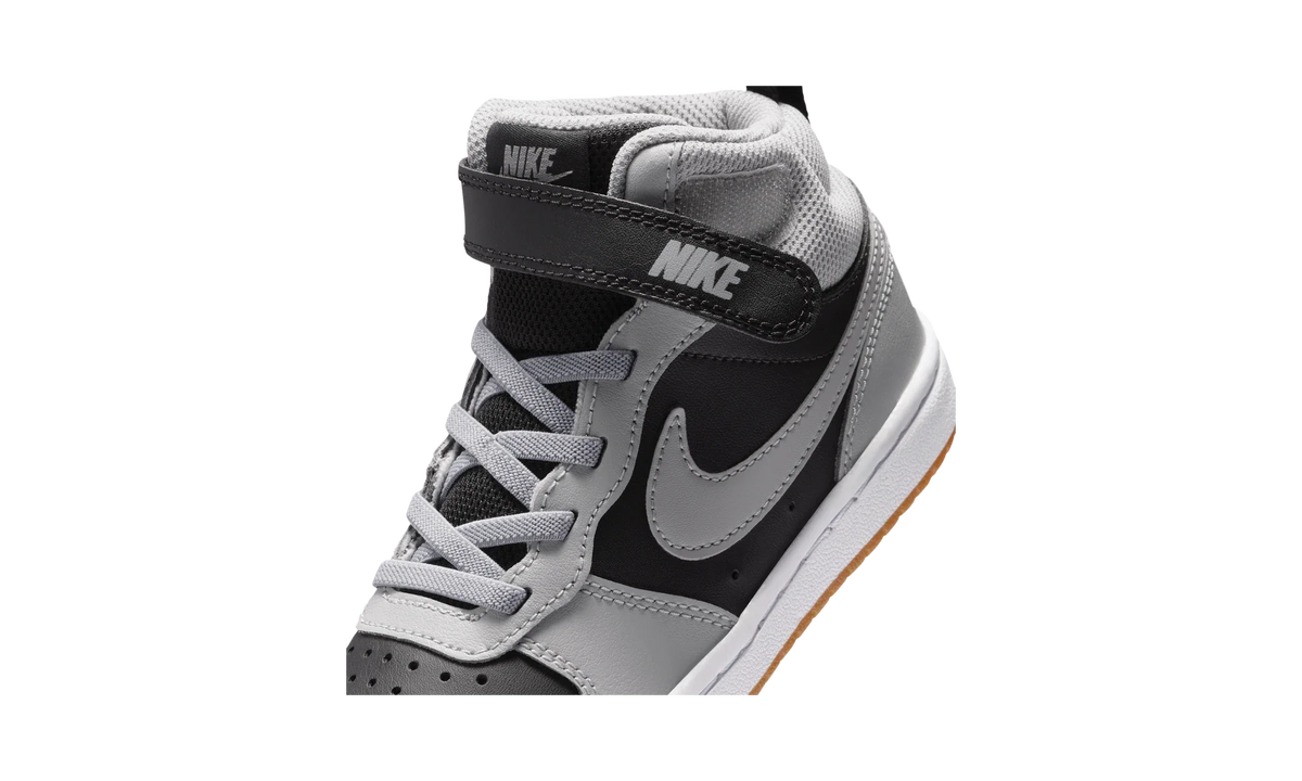 Overkicks - Nike Court Borough Mid 2 Black Light Smoke Grey Gum (PS) (CD7783-016) - imagen 7