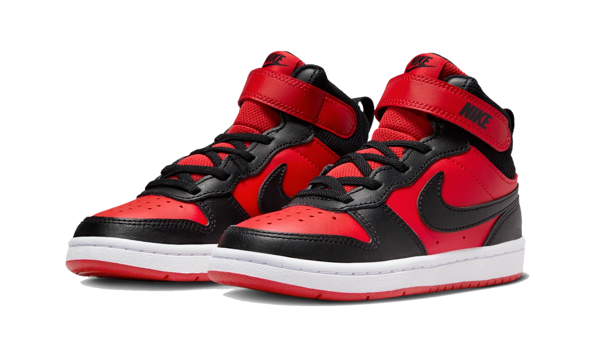 Overkicks - Nike Court Borough Mid 2 Black University Red (PS) (CD7783-602) - imagen 2
