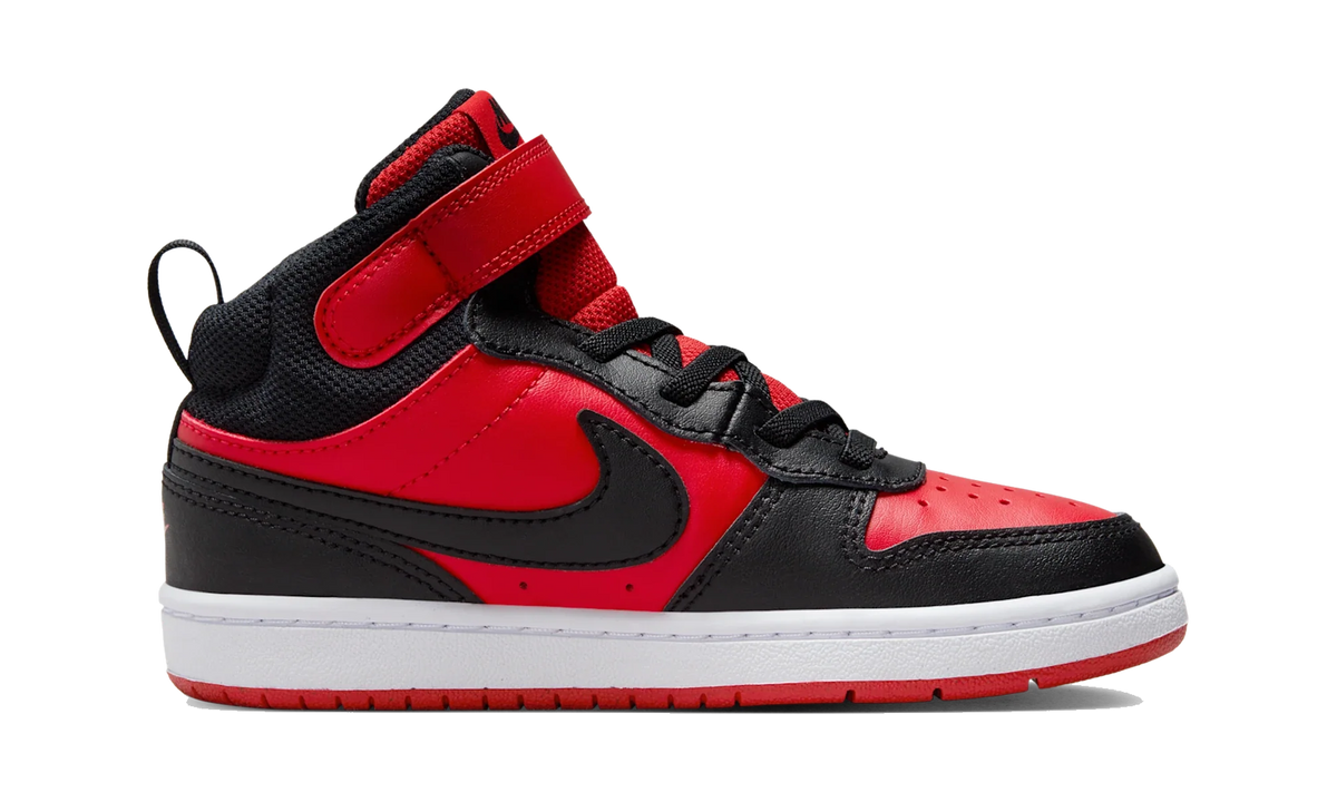 Overkicks - Nike Court Borough Mid 2 Black University Red (PS) (CD7783-602) - imagen 4