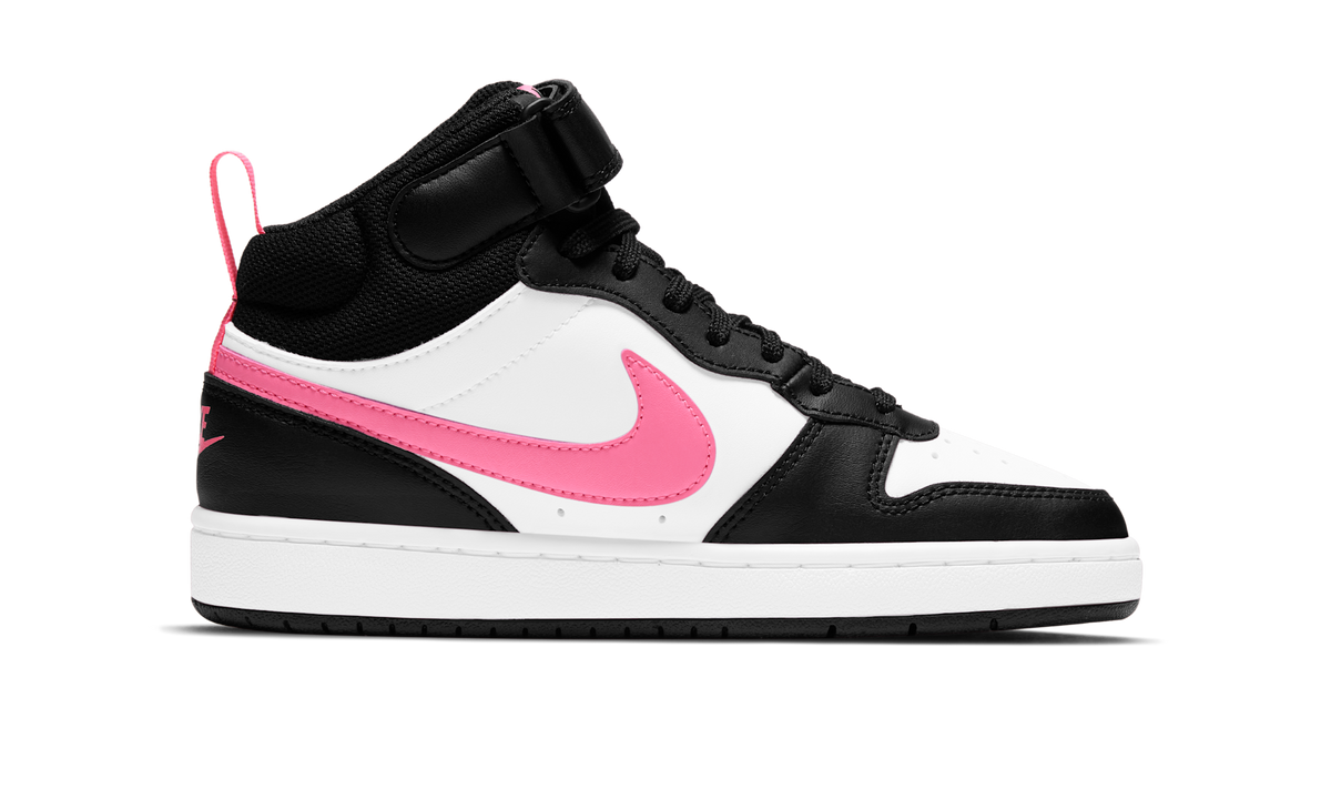 Overkicks - Nike Court Borough Mid 2 Black White Sunset Pulse (GS) (CD7782-005) - imagen 4
