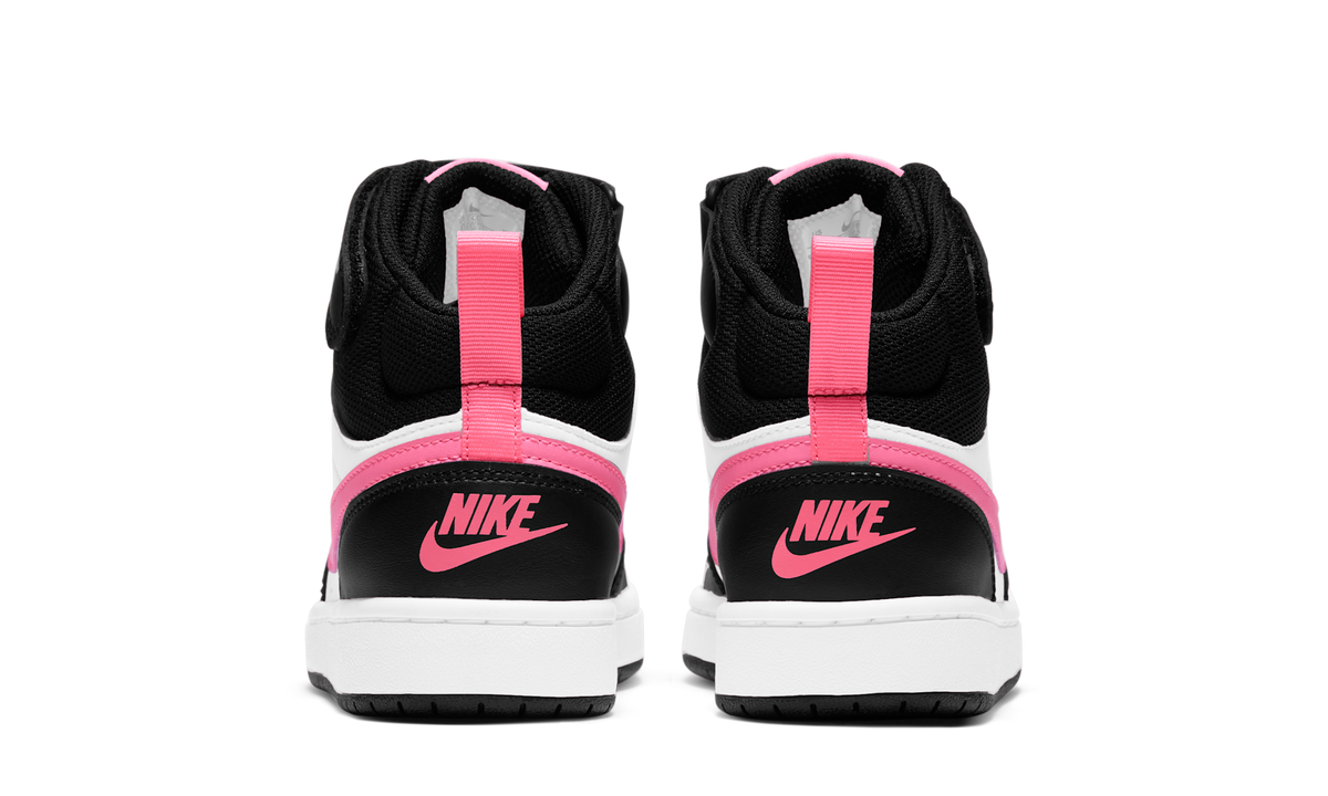 Overkicks - Nike Court Borough Mid 2 Black White Sunset Pulse (GS) (CD7782-005) - imagen 6