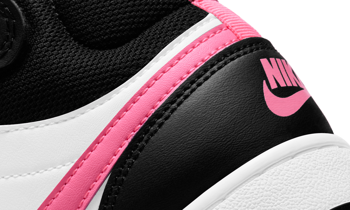Overkicks - Nike Court Borough Mid 2 Black White Sunset Pulse (GS) (CD7782-005) - imagen 8