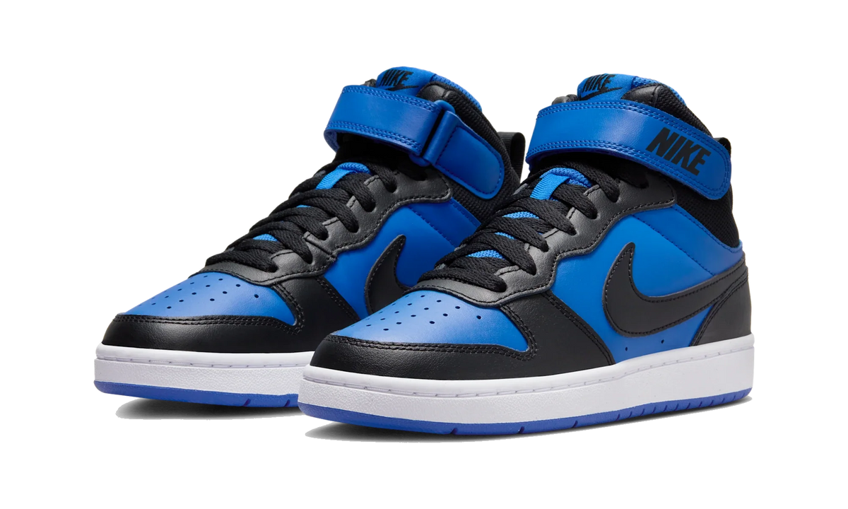 Overkicks - Nike Court Borough Mid 2 Game Royal White Black (GS) (CD7782-404) - imagen 2