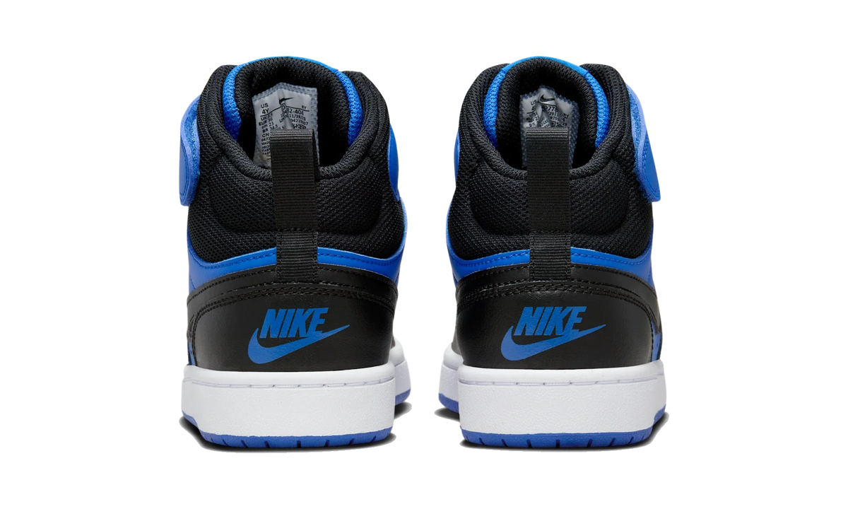 Overkicks - Nike Court Borough Mid 2 Game Royal White Black (GS) (CD7782-404) - imagen 6
