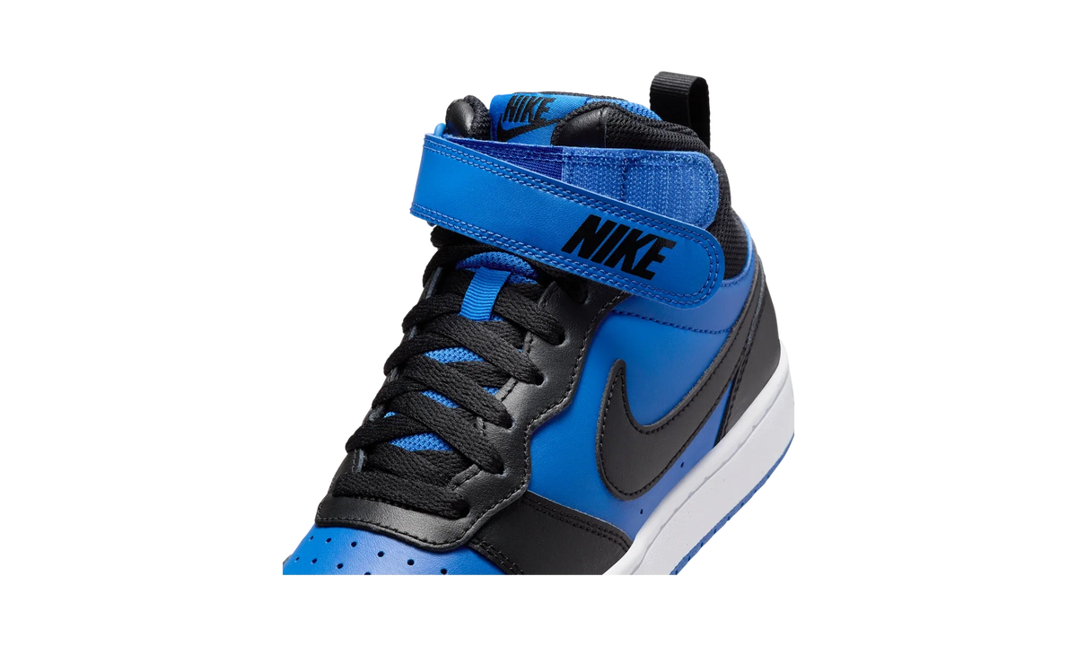 Overkicks - Nike Court Borough Mid 2 Game Royal White Black (GS) (CD7782-404) - imagen 7