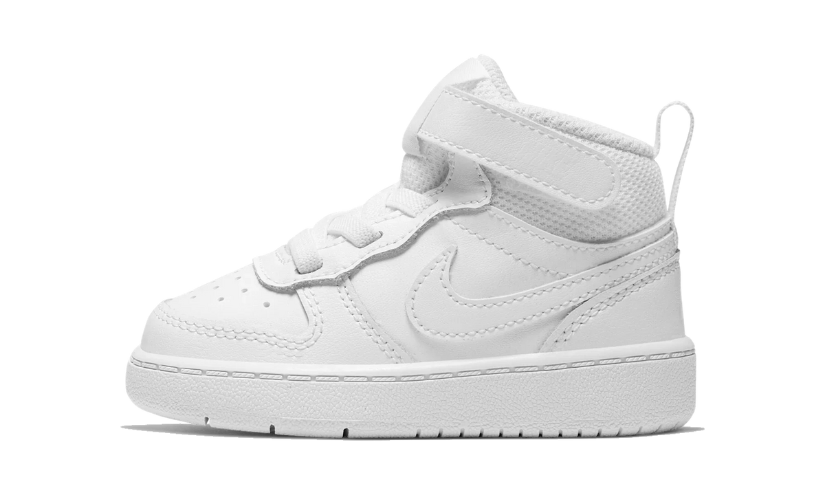Overkicks - Nike Court Borough Mid 2 Triple White (TD) (CD7784-100) - vista lateral