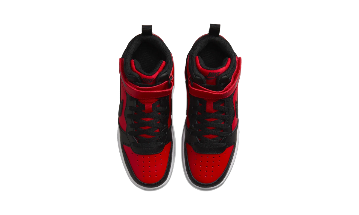 Overkicks - Nike Court Borough Mid 2 University Red White Black (GS) (CD7782-602) - imagen 5