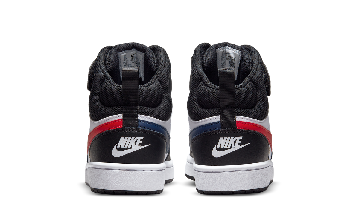 Overkicks - Nike Court Borough Mid 2 White Black University Red (GS) (DO5889-161) - imagen 6