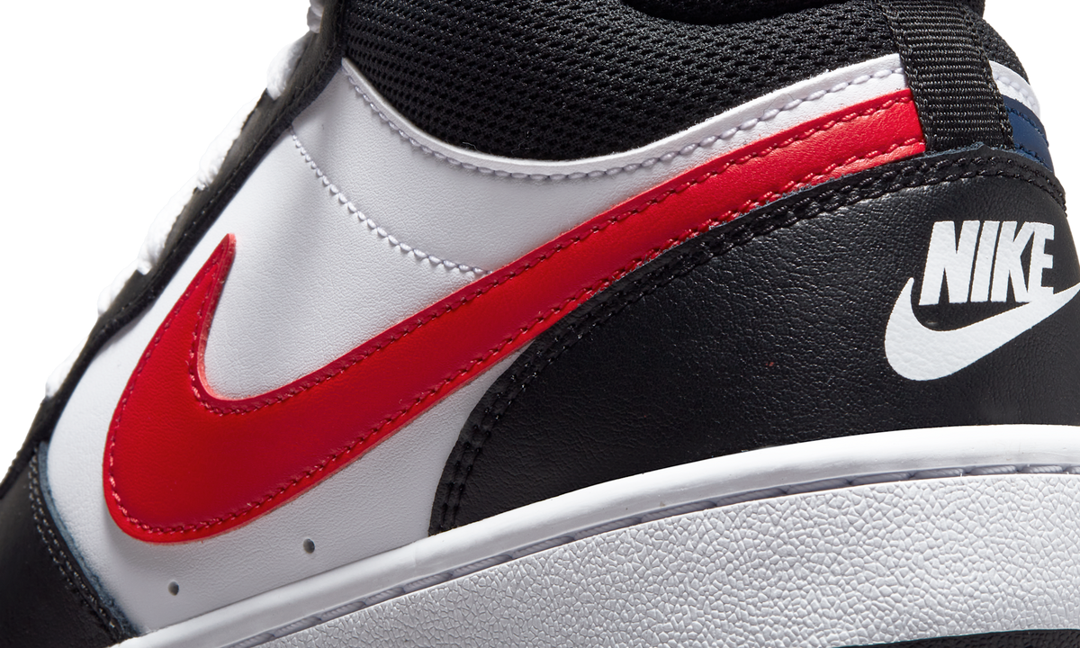 Overkicks - Nike Court Borough Mid 2 White Black University Red (GS) (DO5889-161) - imagen 9