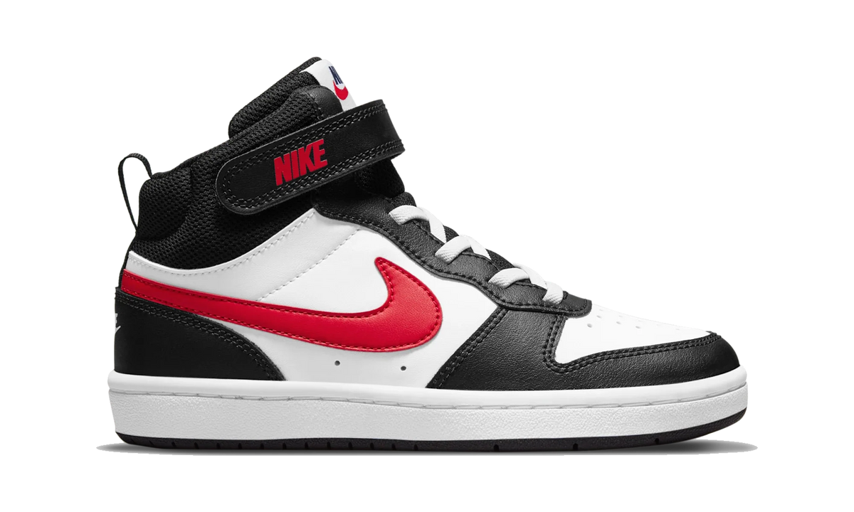 Overkicks - Nike Court Borough Mid 2 White Black University Red (PS) (DO5891-161) - imagen 4