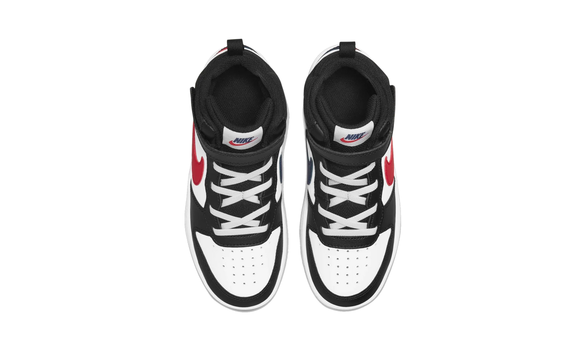Overkicks - Nike Court Borough Mid 2 White Black University Red (PS) (DO5891-161) - imagen 5