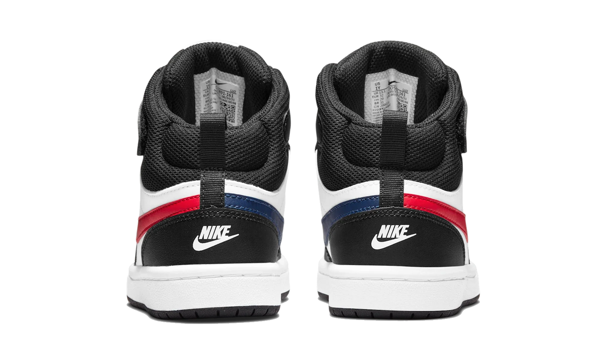 Overkicks - Nike Court Borough Mid 2 White Black University Red (PS) (DO5891-161) - imagen 6