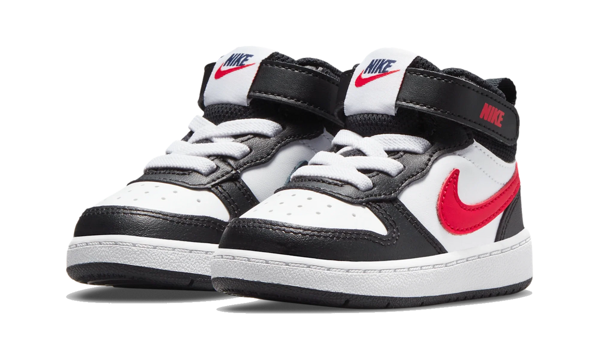 Overkicks - Nike Court Borough Mid 2 White Black University Red (TD) (DO5894-161) - imagen 2