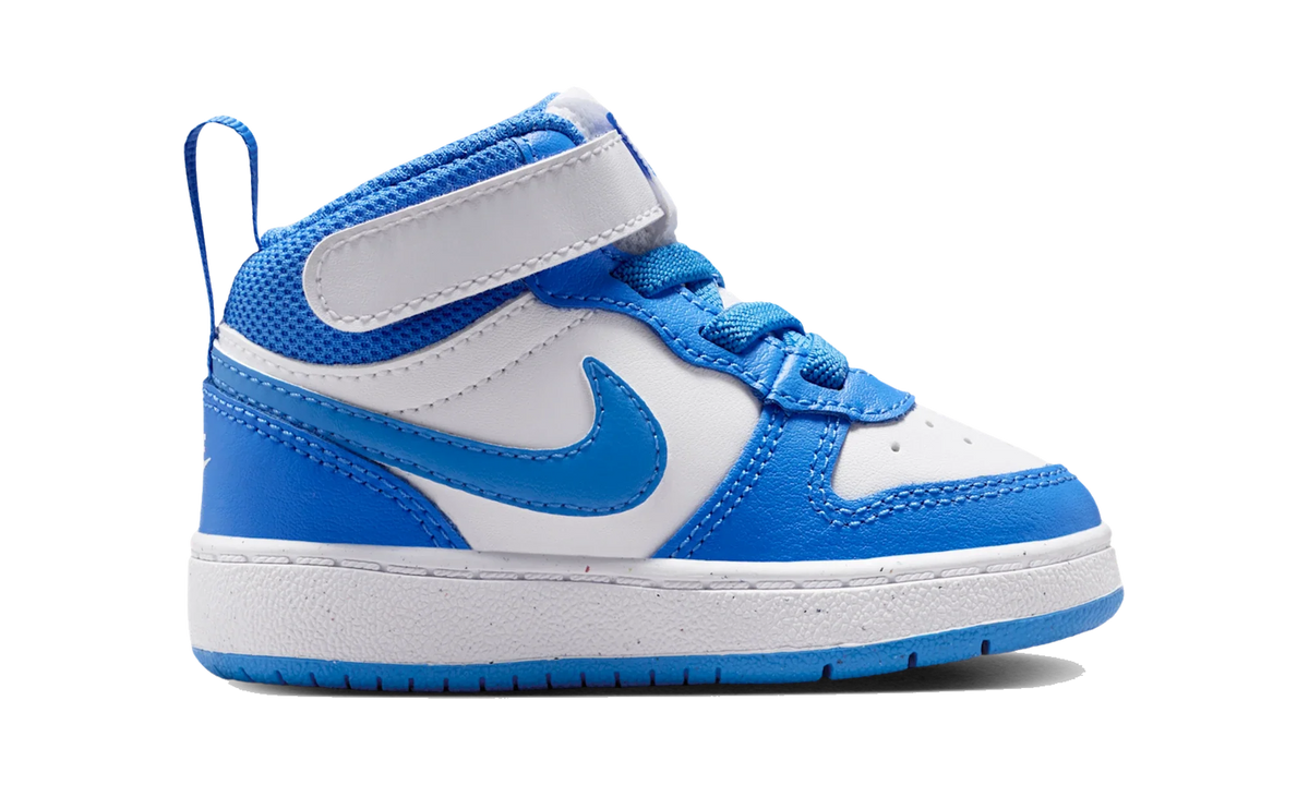 Overkicks - Nike Court Borough Mid 2 White Blue Crystal (TD) (CD7784-134) - imagen 4