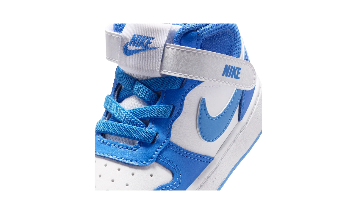 Overkicks - Nike Court Borough Mid 2 White Blue Crystal (TD) (CD7784-134) - imagen 7