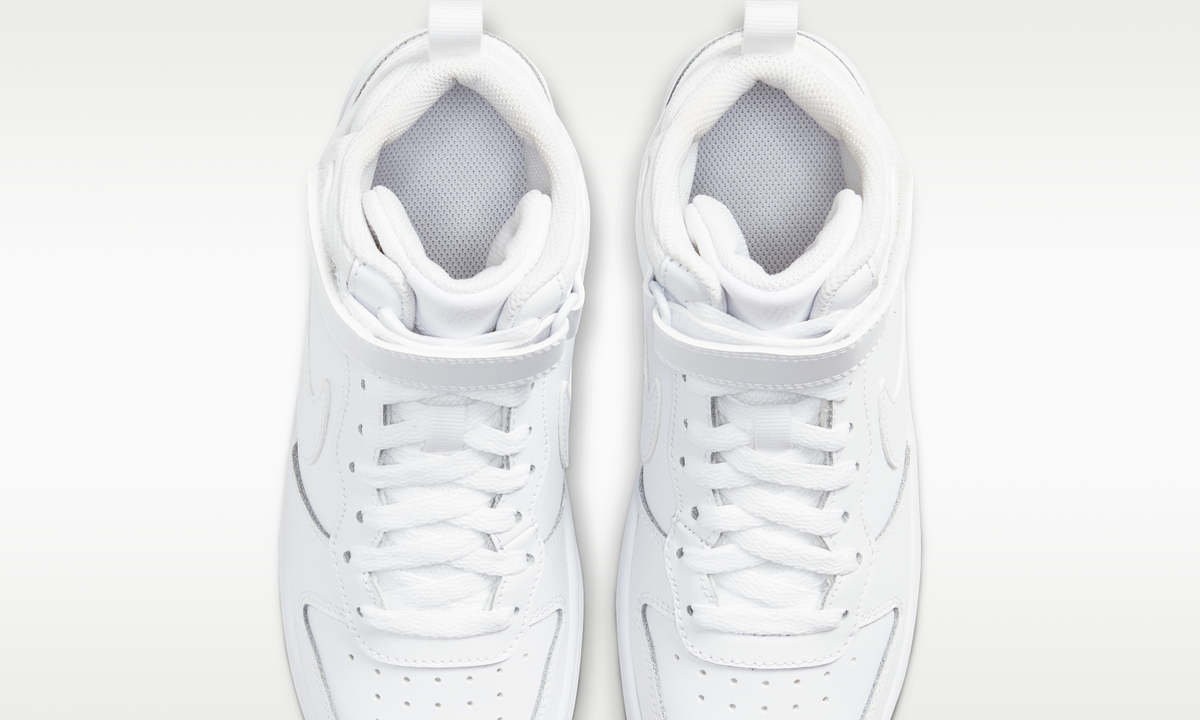 Overkicks - Nike Court Borough Mid 2 White (GS) (CD7782-100) - imagen 5
